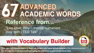 67 Advanced Academic Words Ref from "Leo Igwe: Why I choose humanism over faith | TED Talk"