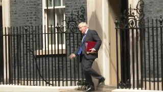 Embattled Boris Johnson leaves for Prime Minister's Questions | AFP