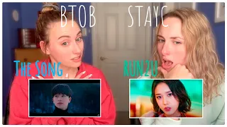 TWINS REACT TO BTOB (비투비) – ‘The Song (노래)’ & STAYC (스테이씨) – ‘RUN2U’  M/Vs! | Honest Opinions