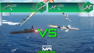 MK2/E VS CHAMP | Missiles Comparison | Modern Warships