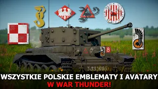 Wszystkie POLSKIE emblematy i avatary w War Thunder!