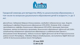 Городской семинар для методистов ИМЦ по дошкольному образованию. Задворная М. С. 29.05.20