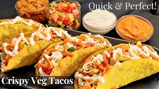 Veg Mexican Tacos | Taco Shells | Harissa sauce | Garlic Sauce | Veg Tacos Recipe | Mexican Tacos |