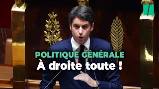 Dans son discours de politique générale, Gabriel Attal achève sa mue à droite