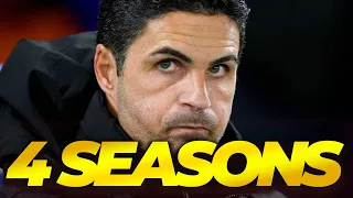 ARTETA HAS HAD FOUR SEASONS AT ARSENAL!