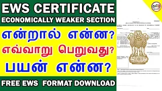 EWS CERTIFICATE என்றால் என்ன? HOW TO APPLY? ECONOMICALLY WEAKER SECTION CERTIFICATE | TAMIL BRAINS