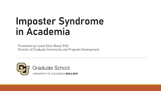 Imposter Syndrome in Academia