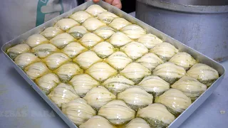 Amazing Turkish Midye Baklava How its Made? | Turkish Street Foods