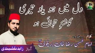 دل میں ہو یاد تیری گوشئہ تنہائی ہو | کلامِ امام حَسن رضا خان بریلوی رحمۃ اللّٰہ علیہ | زاہد نقشبندی