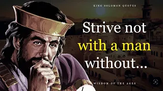 Great Quotes of King Solomon. Life advice that EVERYONE should know!