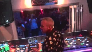 Fatboy Slim and Deagon drinking together at Mambo Ibiza (trip part 1)