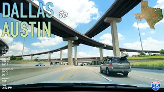 Dallas to Austin Road Trip Timelapse in 4K