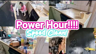 POWER HOUR CLEAN!!!! reclaiming my KITCHEN! #cleanwithme #powerhour #speedclean
