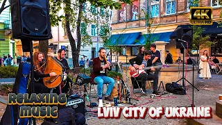 Lviv.❤️Incredible Musical Magic: Cozy Square and Relaxing Atmosphere [4k Virtual Walk]