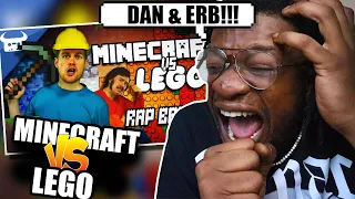 DAN BULL & ERB! | MINECRAFT VS LEGO | Rap Battle | feat. The Stupendium & ERB (REACTION)