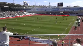 Урал - Кубань 2-1 Вид с трибун. Гол??? Нет. Не гол