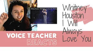 Voice Teacher Reacts | Whitney Houston sings "I Will Always Love You" Live 1999