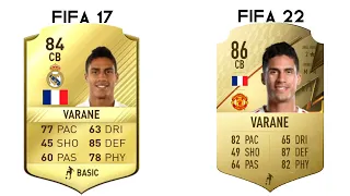 Manchester United fifa 17 vs fifa 22