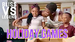 Who won?   Rotimi Salami playing holiday games with his kids. #rotimisalami #thesalamis