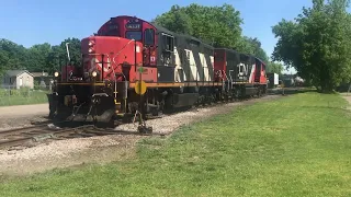 CN L542 At XV Yard Guelph Ontario Vintage GP9RM 4131 GP38-2 4936 Heading To Fergus Spur Cambridge