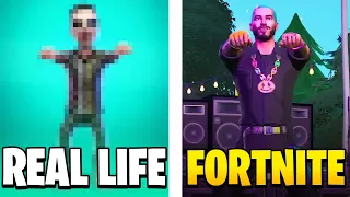 IN DA GHETTO EMOTE IN REAL VS FORTNITE