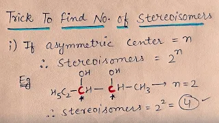 Trick to find no. of Stereoisomers | JEE | NEET | Wow science