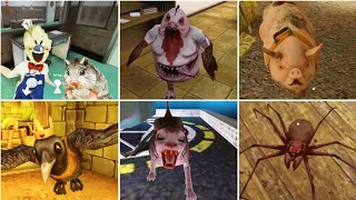 Creepy Pets | Ice Scream 7 - Psychopath Hunt 2 - Mr Meat - Angry King - Granny - Evil Nun 2