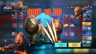 🥵Only 10 UC LUCK, New Lion Hola Buddy Crate Opening in BGMI - Best Hola Buddy Skin,FREE lion skin.😱