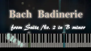 Bach - Badinerie from Suite No. 2 in B minor - Piano Tutorial