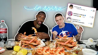 The Professor Interview! Reveals his DM's ,Lebron vs MJ & MORE! (Seafood Mukbang)