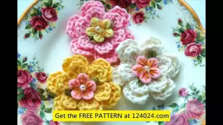 crochet 3d flower