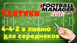 FM 2018 Тактики/ 4-4-2 в линию для середняков.