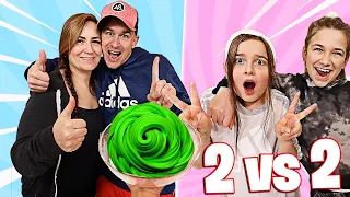 FIX THIS SLIME 2 VS 2 CHALLENGE! **PARENTS VS KIDS** | JKREW