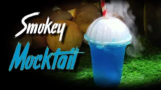 Smoking blue lagoon || Non alcoholic mocktail || Smoking blue lagoon mocktail || The mocktail house