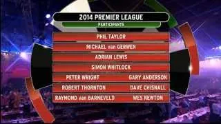 Line-Up for the darts Premier League 2014