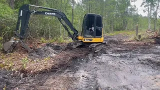 Big ole juicy mess. Backfilling road