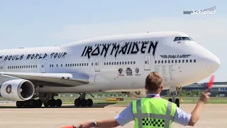 Iron Maidens  Ed Force One  arrives at Schiphol