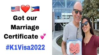 K1 Visa | Got our Marriage Certificate 😍 | Ready for Adjustment of Status