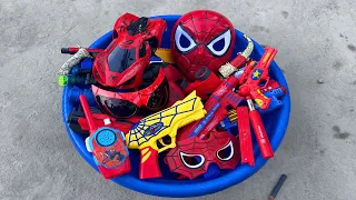 Spider Man Action Series Guns & Equipment -Box of Revolvers, Pistols, AXE, Knife, Realistic AR Rifle