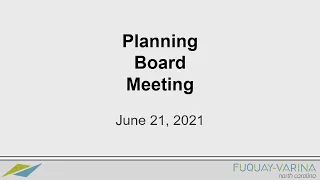 06-21-21 Planning Board Meeting