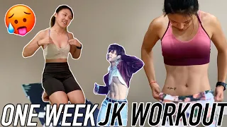 trying jungkook workout for one week 😵 || trying to be a kpop star pt. 1