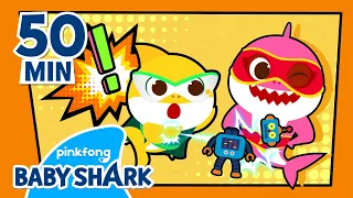🦸Here Comes the Superhero Baby Shark!  | +Compilation | Song for Kids | Baby Shark Official