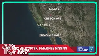 Search for Marine helicopter underway after 5 on board reported missing