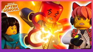 Ninjas Last Stand: Djinn's Powers VS Howlers! | LEGO Ninjago: Dragons Rising | Netflix After School