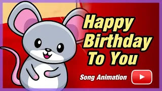 Cute Mouse Singing Happy Birthday - Birthday Animation 🐭🎂🎵