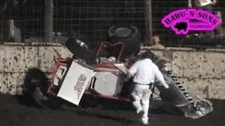 BEST Sprint Car Crash Ever - Brian Kristan Racing - IRA Wilmot Raceway Dirt Track