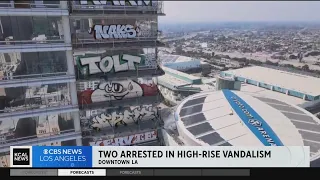 2 men arrested for vandalized abandoned high-rise project