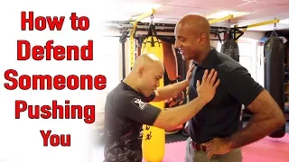 How to defend someone pushing you - wing chun