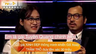 AI LÀ TRIỆU PHÚ | Cô gái XINH ĐẸP thông minh khiến GS Xoay TRẦM TRỒ đưa tấm séc 30 triệu