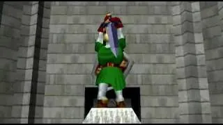 The Legend 0f Zelda- Ocarina of Time-Temple of Time-Time Change Adult Link to Kid Pedestal of Time